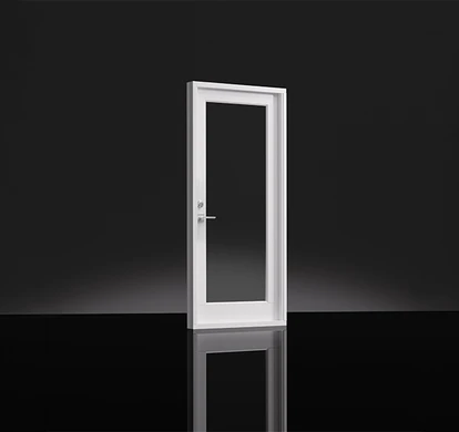 Interior de puerta francesa Estate sobre un fondo negro