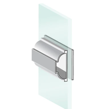 1" Perfil exterior en forma de O con relieve - Interior liso