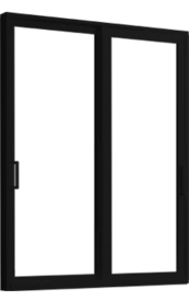 Puerta corredera de aluminio y vidrio SGD770_01_negra
