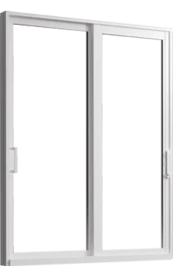 Puerta corredera de aluminio y vidrio SGD770_01_blanca