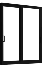 Puerta corredera de aluminio y vidrio SGD770_02_negra