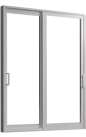 Puerta corredera de aluminio y vidrio SGD770_02_blanca